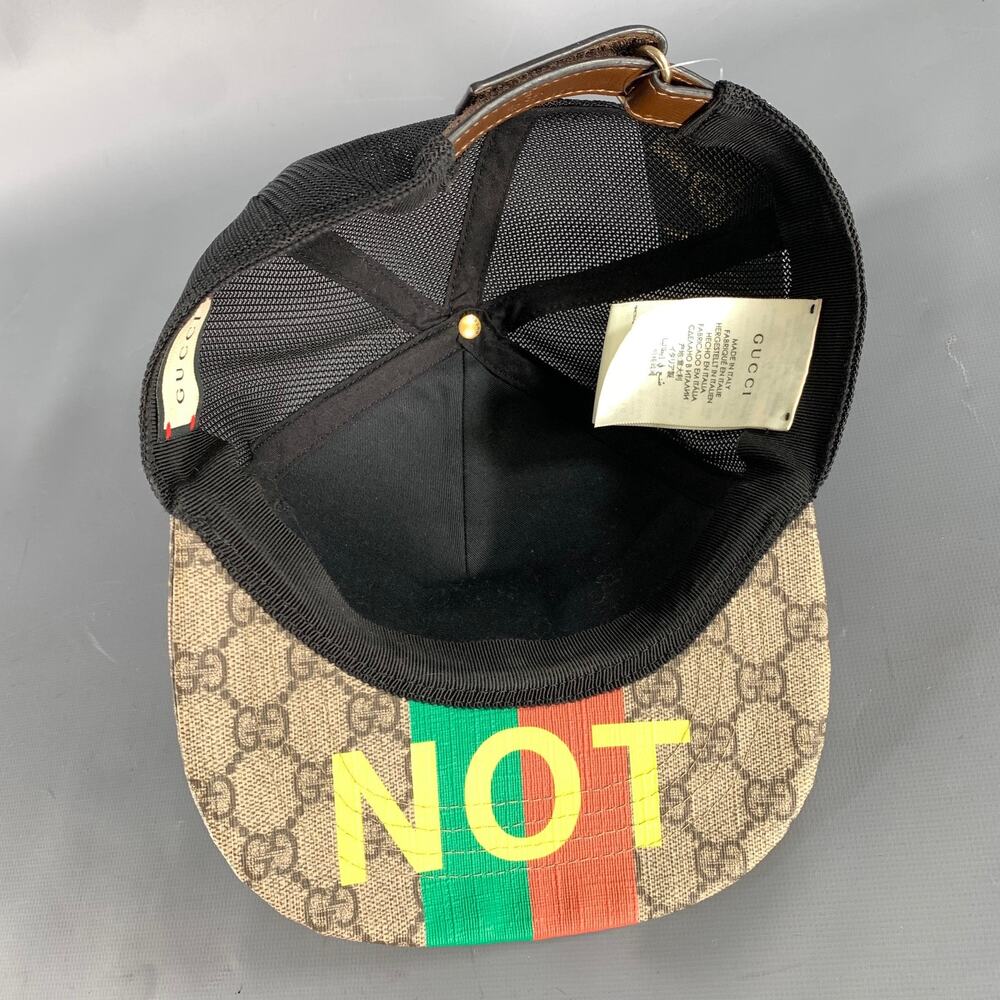 GUCCI Tan Black Monogram Polyester Blend Hats - Picture 7 of 10